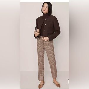 Ann Taylor Crew Neck Jacket Size 10 petite color pure chocolate